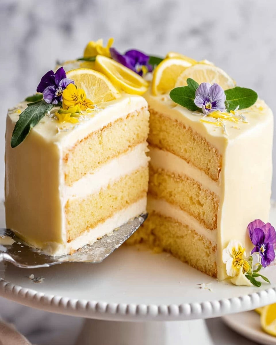 Lemon Cake with Secret Fluffy Lemon Frosting Recipe