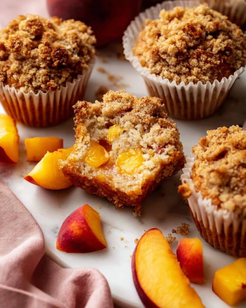 Peach Crumble Muffins Recipe