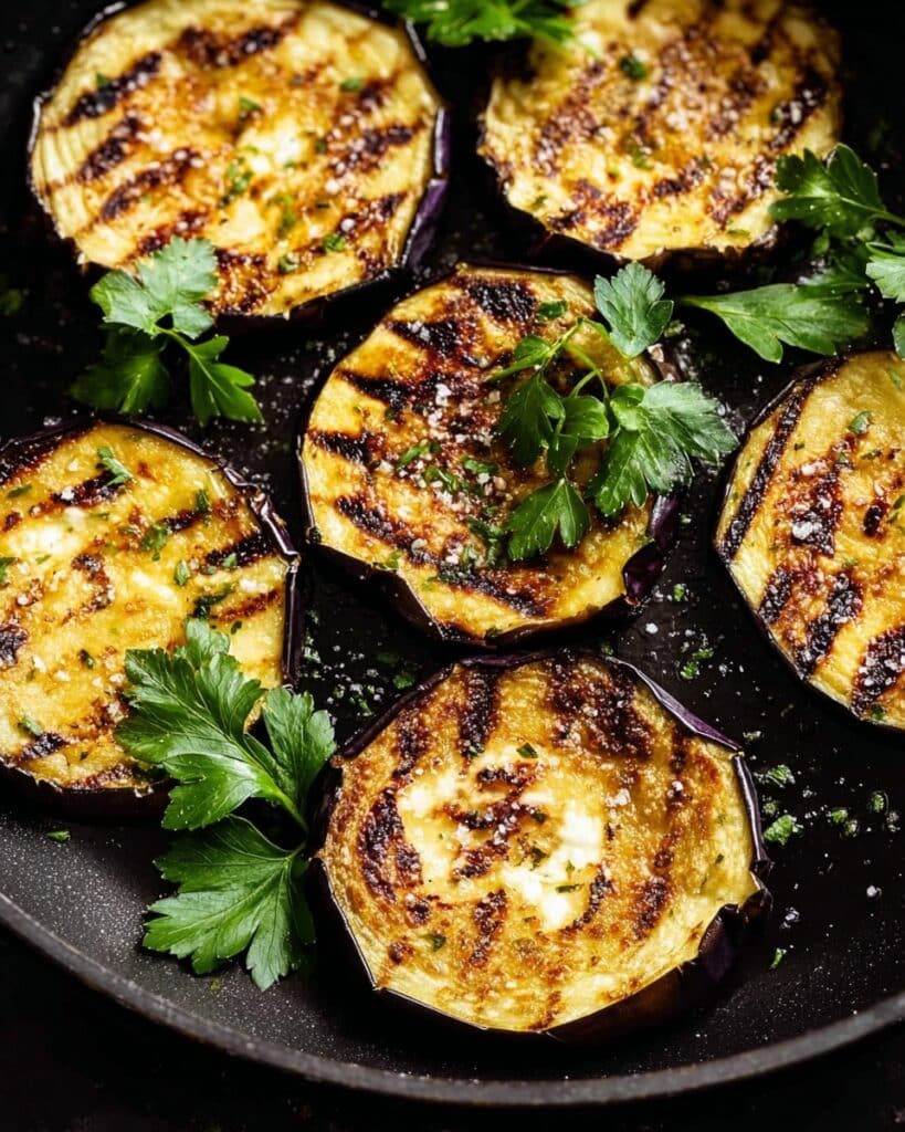 Almost No-Oil Pan Fried Eggplant Recipe