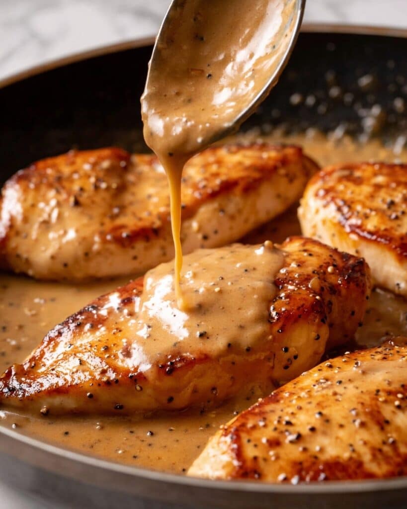 JB’s Chicken au Poivre with Creamy Peppercorn Sauce Recipe