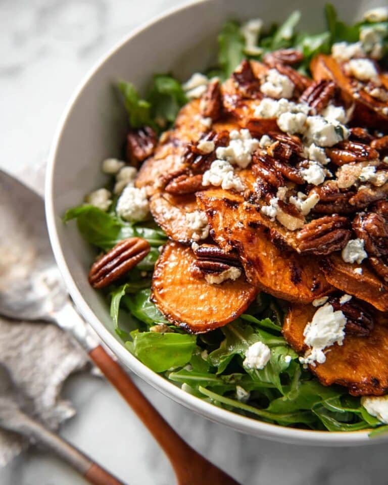 Roasted Sweet Potato Salad with Bacon, Pecans, and Goat’s Cheese Recipe