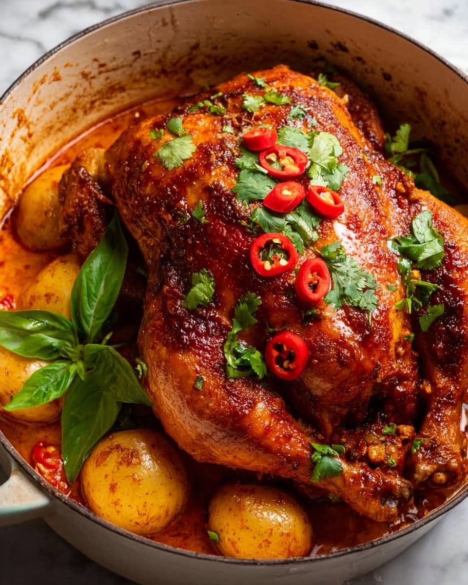 Thai Red Curry Pot Roast Chicken Recipe