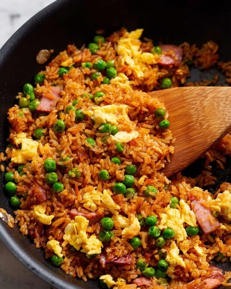 Vietnamese Fried Rice with Ham, Peas, and Tomato Paste Recipe