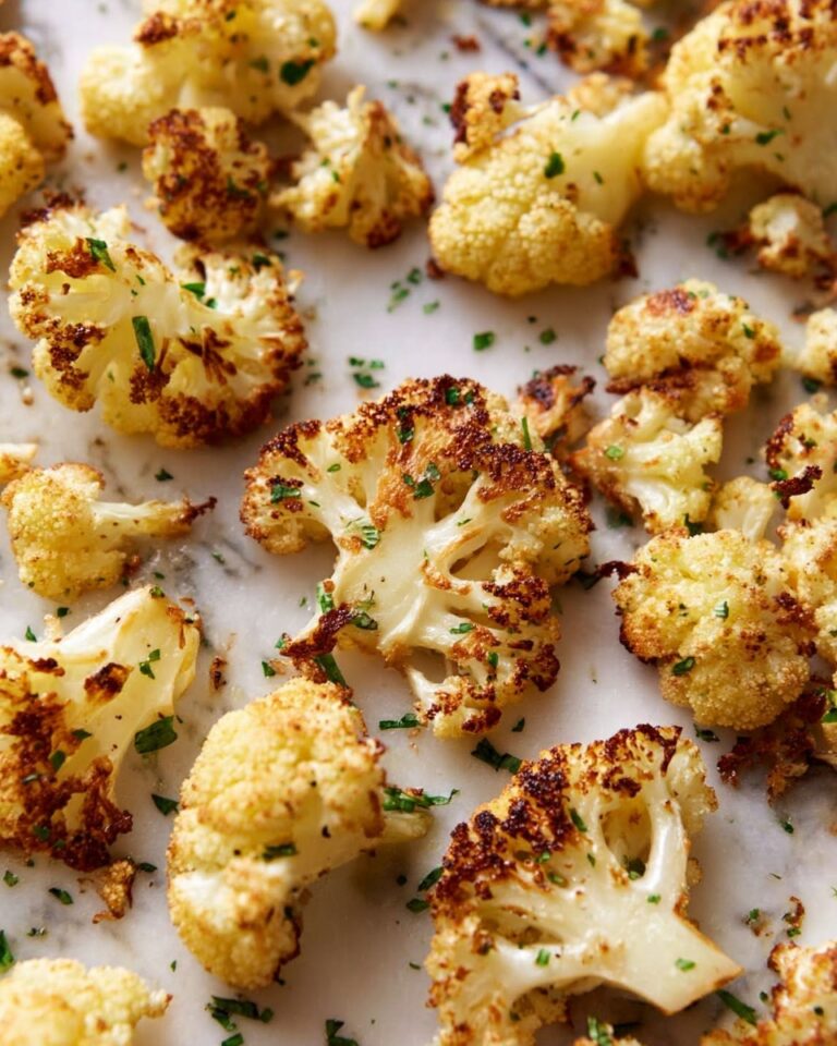 Garlic Parmesan Roasted Cauliflower with Panko Breadcrumbs Recipe