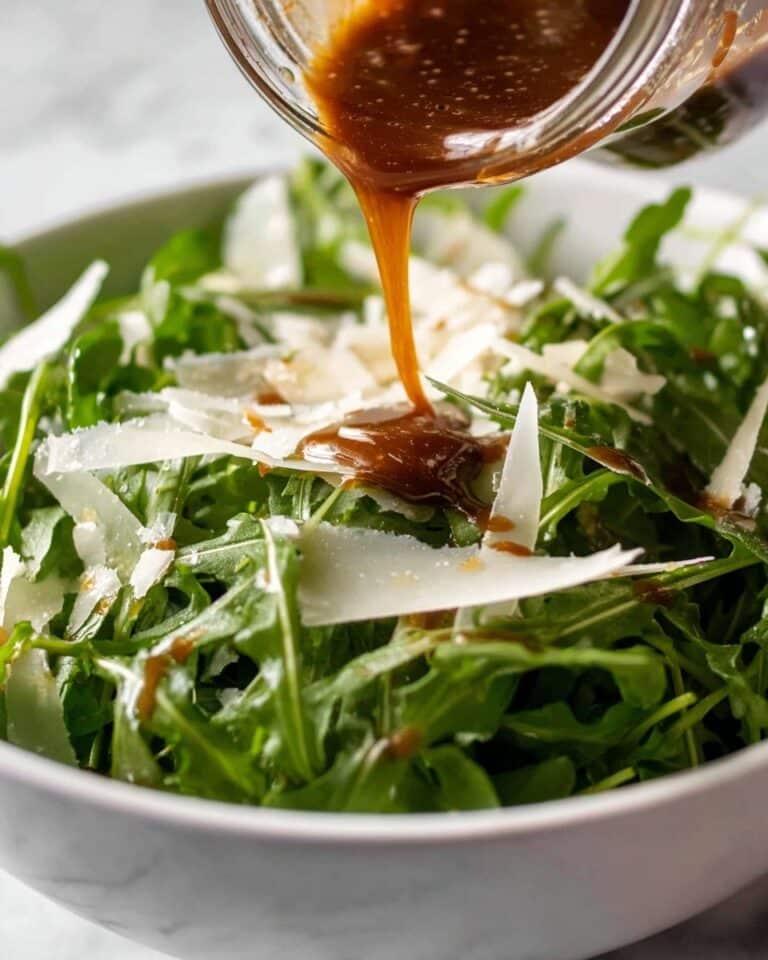 Rocket Salad with Balsamic Dressing and Shaved Parmesan Recipe