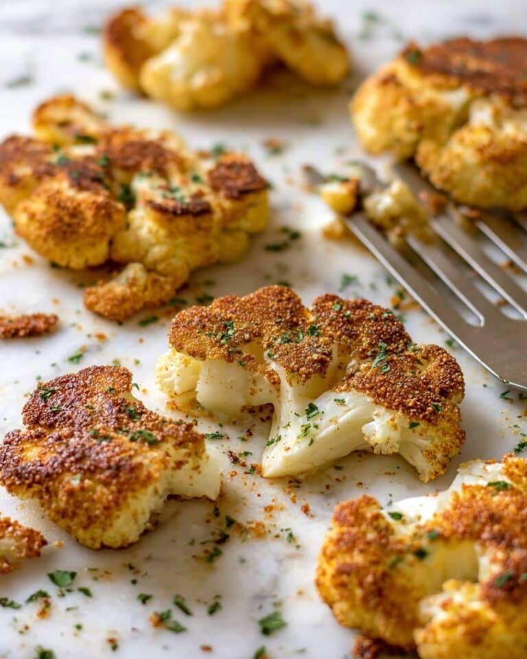 Roasted Parmesan Crusted Cauliflower Recipe