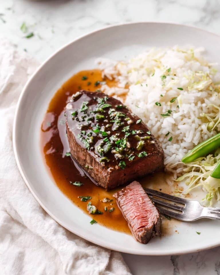 Asian Steak with Soy, Mirin, and Sake Sauce Recipe