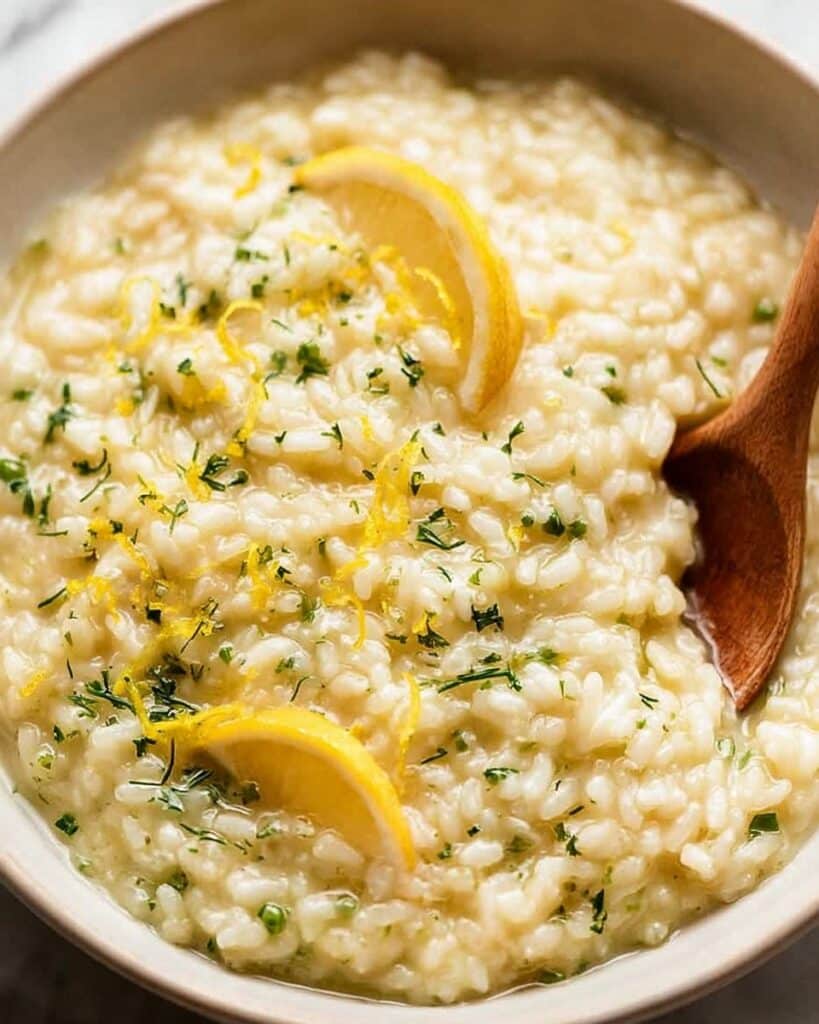 No-Stir Creamy Lemon & Herb Baked Risotto Recipe