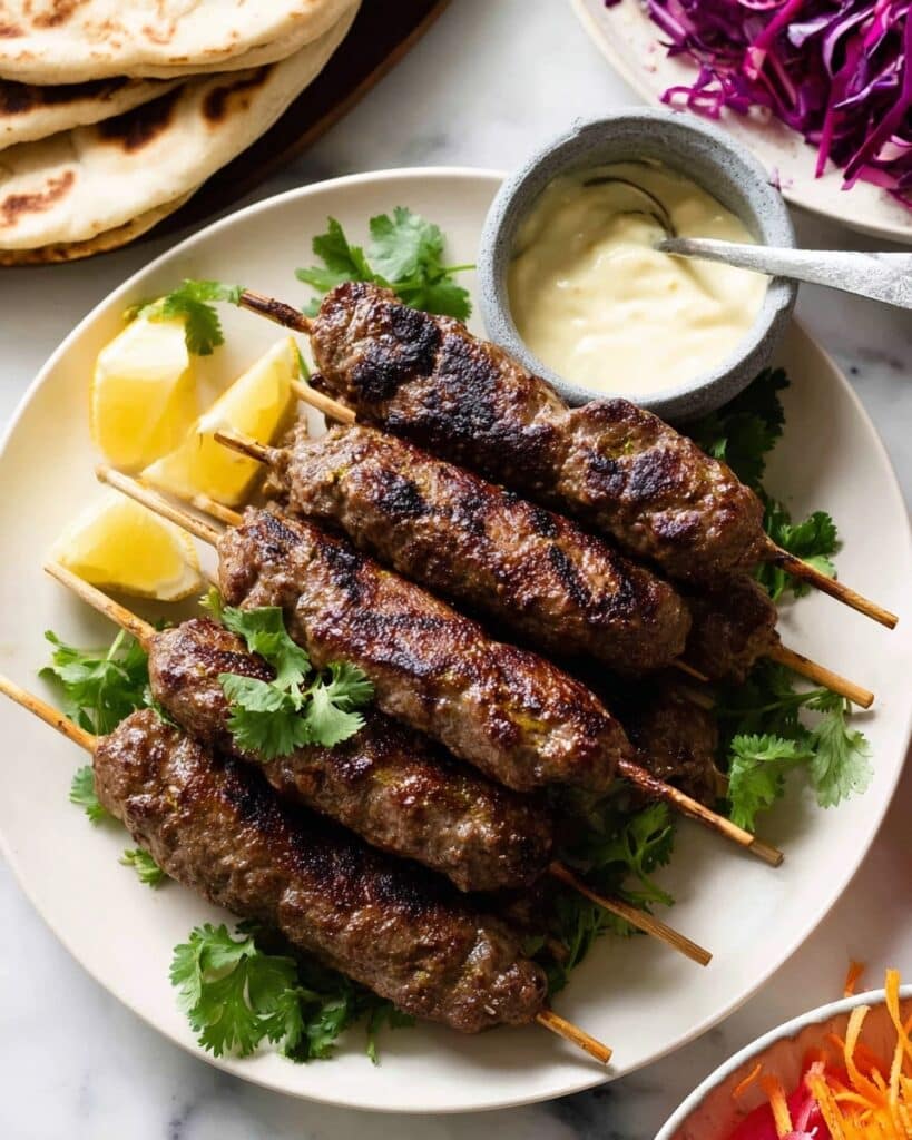 Lamb Koftas with Yoghurt Dressing Recipe